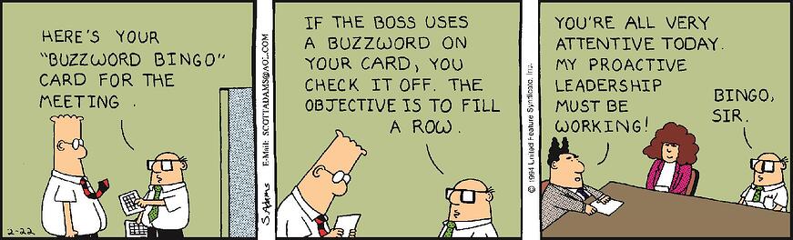 Dilbert buzzword bingo