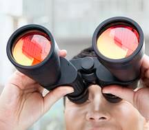 Binoculars in search of