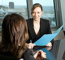 Job interview 2 women