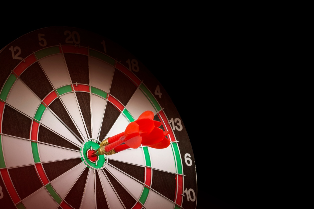 Bullseye dartboard perfection