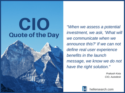 CIO Quote-investment launch message